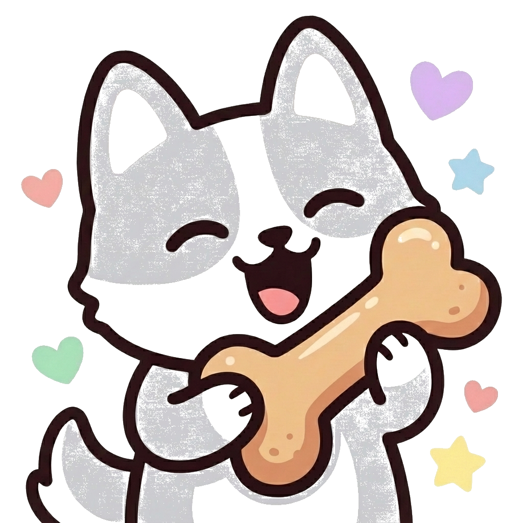 Happy Pet Mascot Enjoying Treat