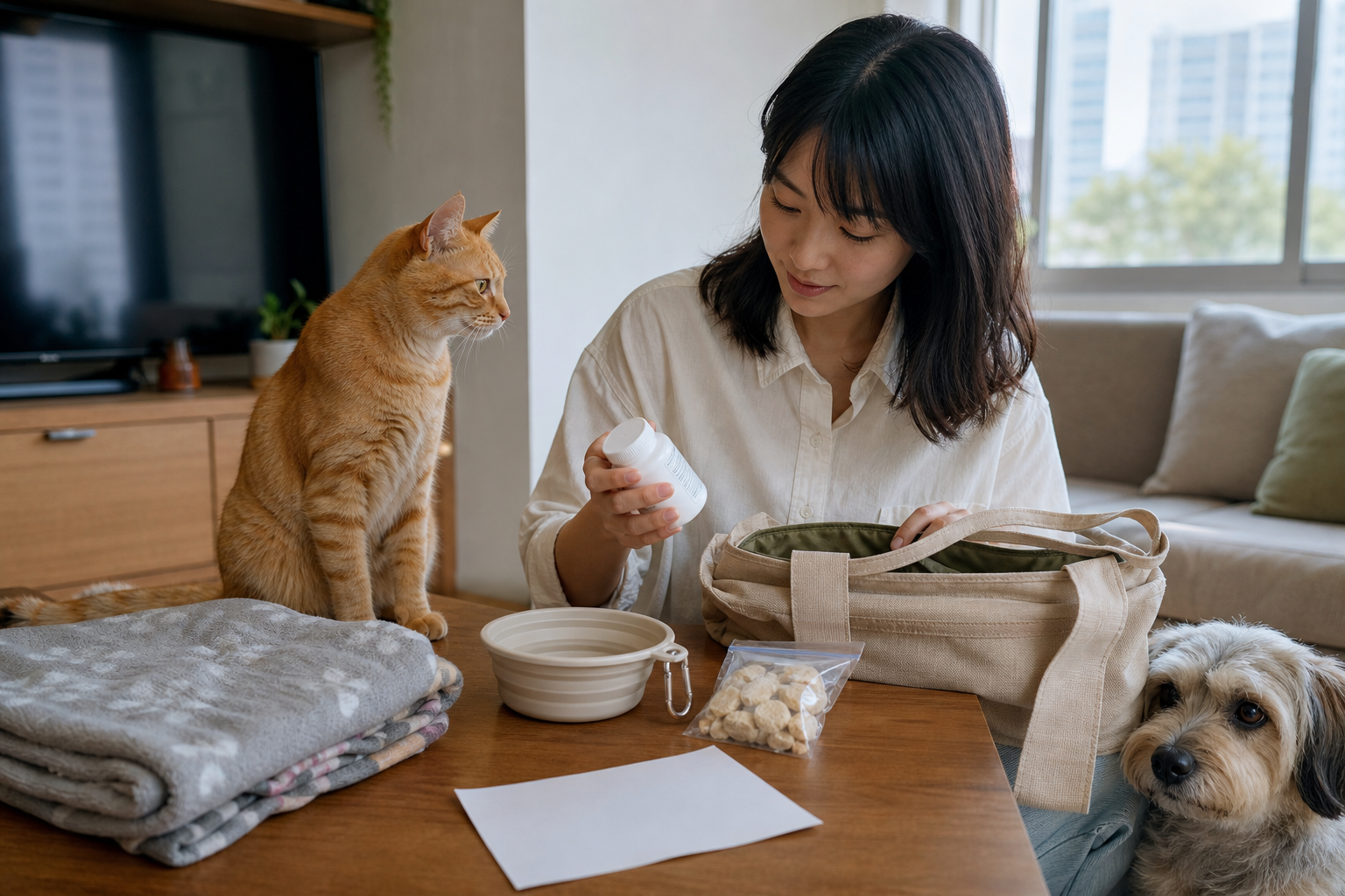 寵物寄宿健康檢查與交接清單:飼主整理飼料、藥物原包裝與熟悉用品