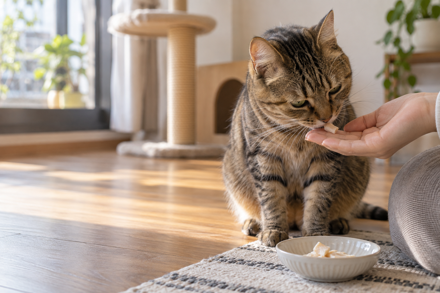 貓咪零食怎麼挑:飼主少量餵食金目鱸魚凍乾